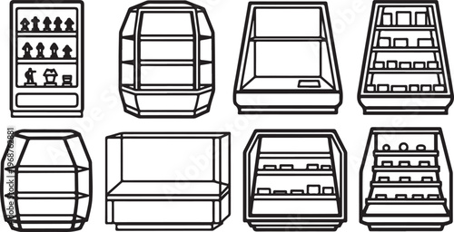 Various types of digital devices and remote controls shown in an illustration Vector