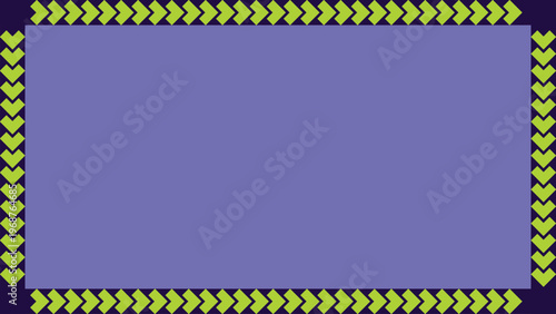 Lime green chevron border on purple background for graphic design and presentation
