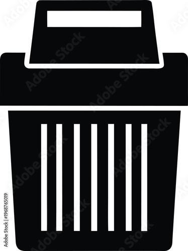 Paper shredder silhouette vector art illustration
