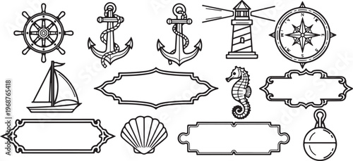 A collection of antique tools and objects displayed on a flat surface Vector