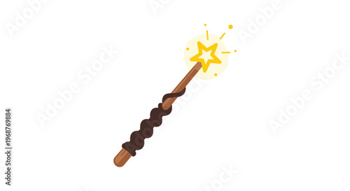 a magic wand with a star on the tip.