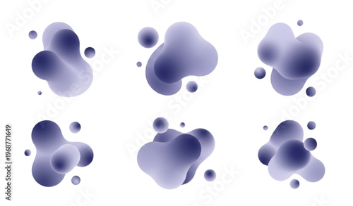 Photos Abstract Metaball Geometric Dots Morphing Blob Shapes Vector Collection