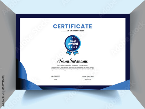 exclusive unique certificate Design Concept
