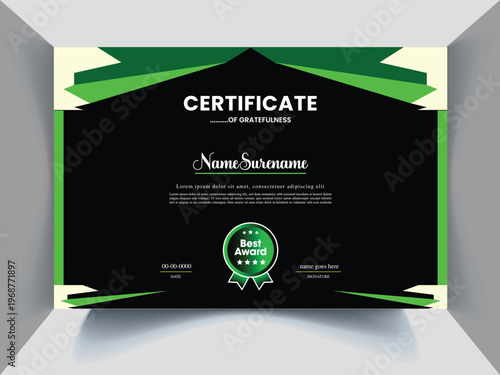 exclusive unique certificate Design Concept