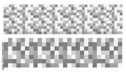 Censored Pixel Blur Mosaic Texture Set Vector with Grey Squares for Privacy, Content Protection and 
Censorship Design Elements