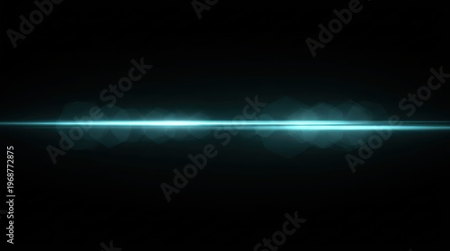 Glowing blue light streak on black.