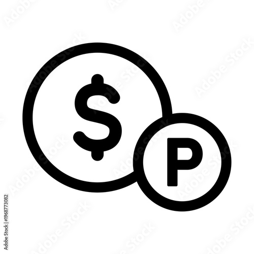 ドルとポイントのアイコン（ポイント還元・特典）