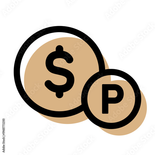 ドルとポイントのアイコン（ポイント還元・特典）