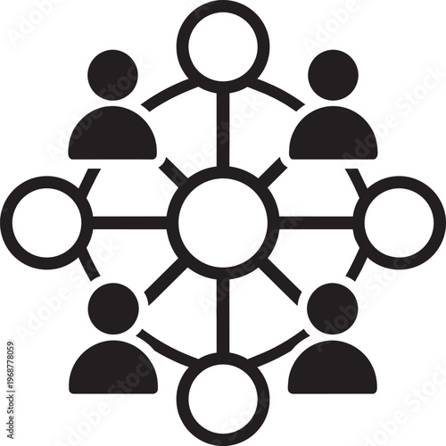 Stakeholders Icon Black Vector