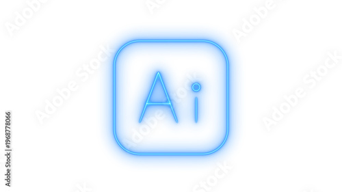 Free Download Glowing neon Ai (Artificial Intelligence) icon isolated on transparent background. AI technology. Machine learning. Digital concept. Cybernetics. Future software. - GFXLoad