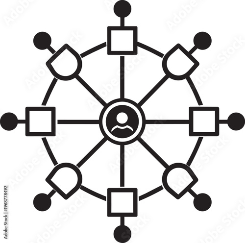 Stakeholders Icon Black Vector