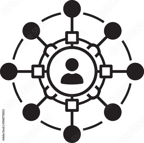 Stakeholders Icon Black Vector