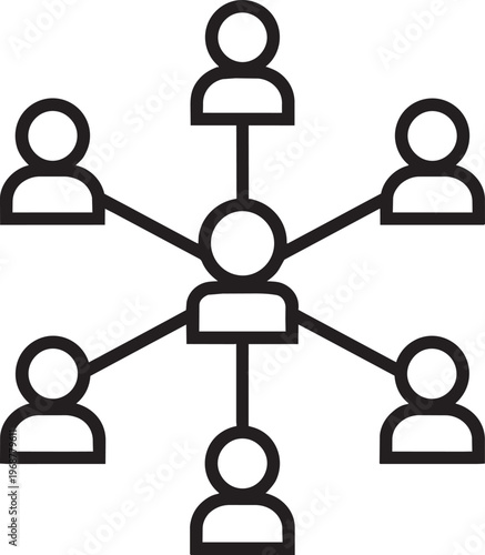 Stakeholders Icon Black Vector