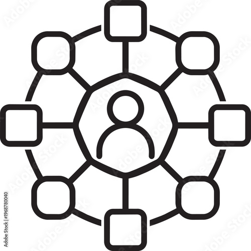 Stakeholders Icon Black Vector