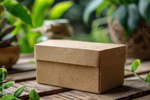 Recyclable paperboard containers. Minimalist design for green product branding.