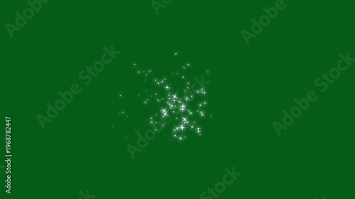 Sparkling star twinkle glitter white cartoon doodle animation, magic sparkle glitter line stars, shining particles stars line magic dust, fairy dust wand glitter stars trail transition on green screen