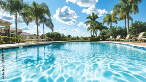 Poolside Relaxation Tropical Resort
