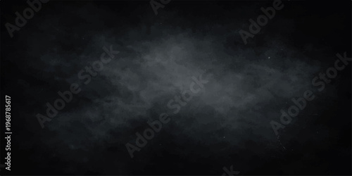 A dark motion texture of smoke and mist creates a black storm cloud backdrop with a design of steam and fog patterns against a night sky
