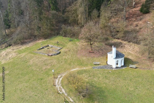 Treuchtlingen , St. Gunthildis, Schneckenhaus, Ausgrabung