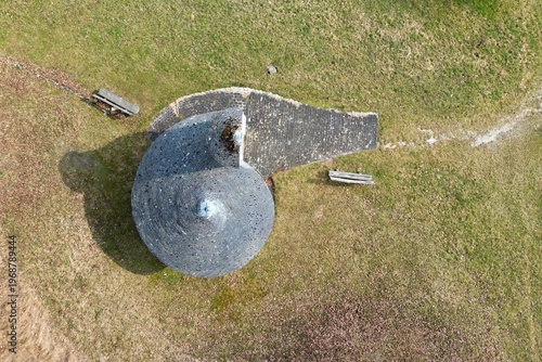 Treuchtlingen , St. Gunthildis, Schneckenhaus, Draufsicht