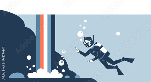 Underwater Explorer Discovers Colorful Abstract Phenomenon Beneath Surface