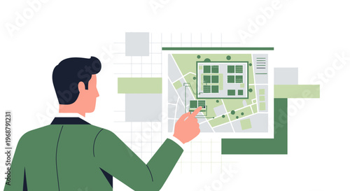 Urban Planning Project Development Analysis And Digital Map Interaction