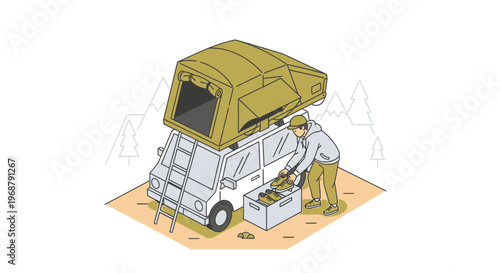 Van Life Adventure With Rooftop Tent And Gear Organization