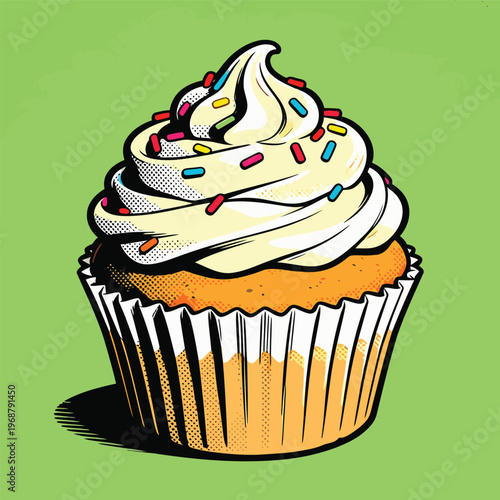  cupcake vector image