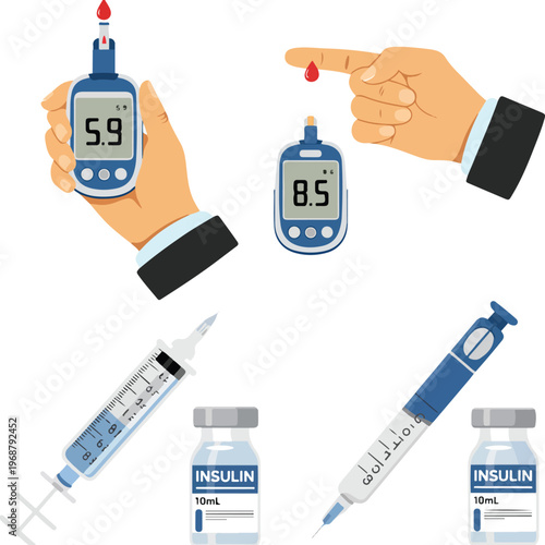 set of medical icons with medicine