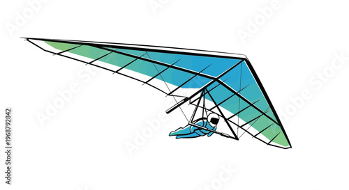 Whimsical Hang Glider Soaring Through The Air