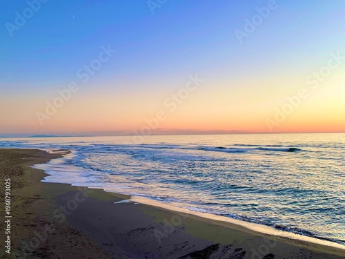 Foto Beach sunset Italy, tuscany forte del marmi