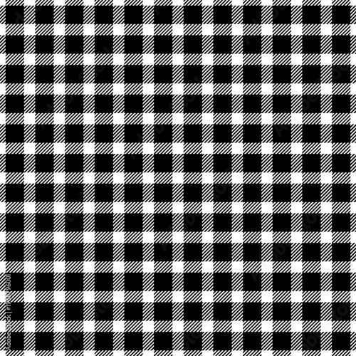 Seamless white, black color check pattern. Repeating patern plaid.Checkered design for prints. Repeated tartan fabric. Vector scottish fabriс.Ekose texture.Madras flannel.Checker line.Stripe gingham.
