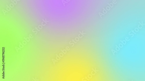 Soft Pastel Gradient Background With Purple Green Yellow And Blue Hues 4k Video.