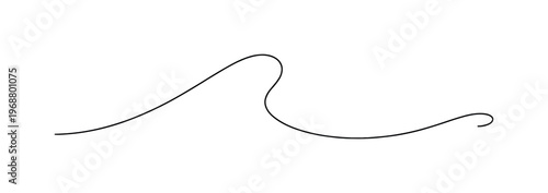 "Slow Looking". Minimalistic one-line drawing a single calm line placed deliberately to encourage lingering