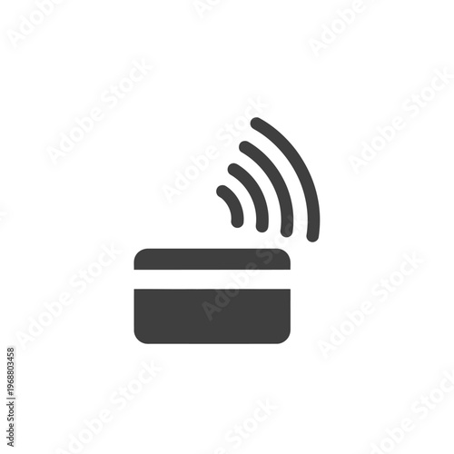 Contactless payment technology symbol.