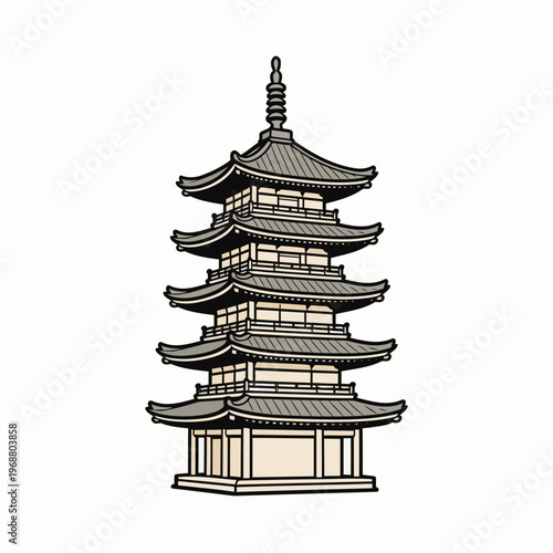 Japanese pagoda vector image