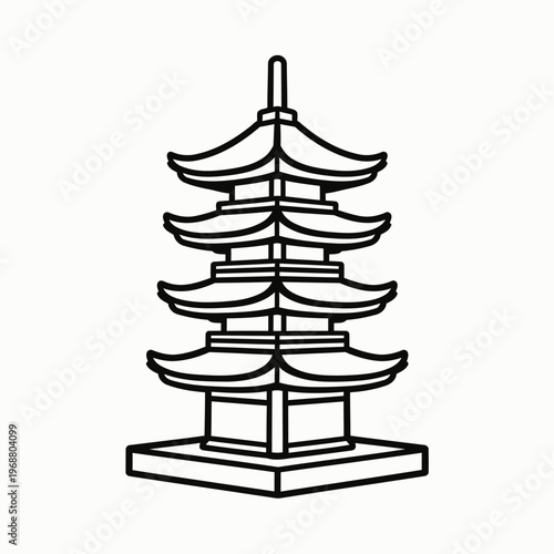 Japanese pagoda vector image