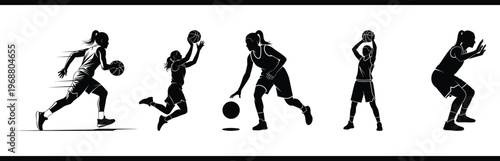 Australian rules football players in dynamic action sequence