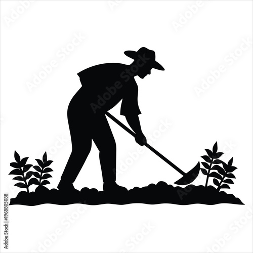 vector illustration of a farmer
