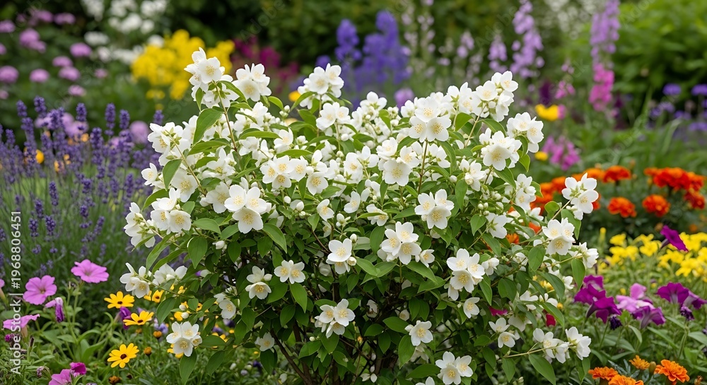 Obraz premium Vibrant colorful flowers in garden.