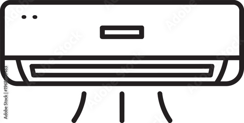 Air Conditioning Unit Icon Black Vector