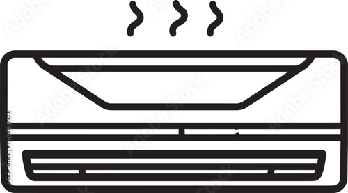 Air Conditioning Unit Icon Black Vector