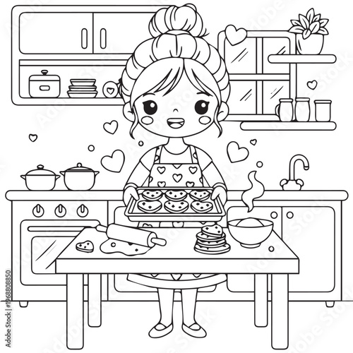 Cozy Moms Cute Coloring pages