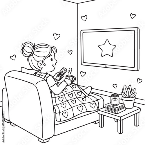 Cozy Moms Cute Coloring pages