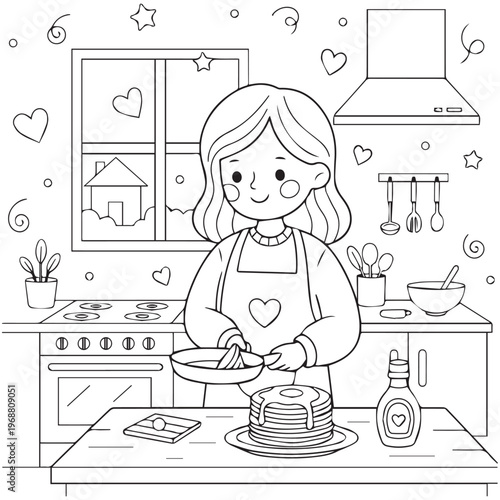 Cozy Moms Cute Coloring pages