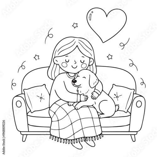 Cozy Moms Cute Coloring pages
