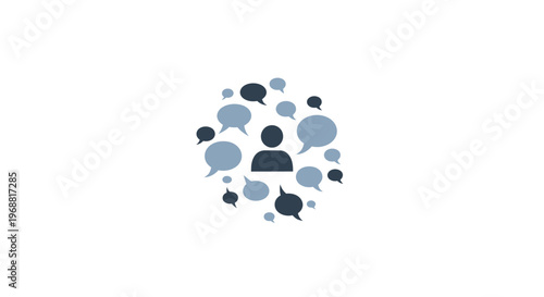 A group of people communicating.