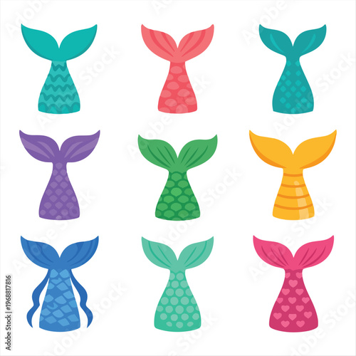 Collection of Colorful Mermaid Tails