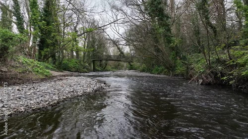 river dodder at bushy park, dublin, ireland