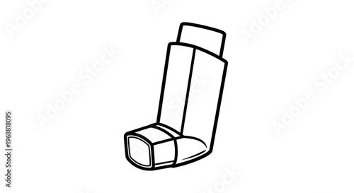 Asthma Inhaler Icon: Medical Device for Breathing Relief, Healthcare and Allergy Treatment